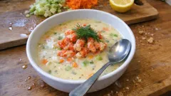 Nopea ja kermainen rapukeitto – arjen pieni luksus yhdestä kattilasta