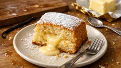 Mehevä herrgårdskakku vaniljavoitäytteellä – kuuma täyte tekee pohjasta ihanan pehmeän