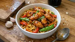 Kanawokki munanuudeleilla 20 minuutissa – sweet chili tekee tästä arjen suosikin