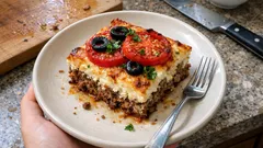 Proteiinipitoinen keso-jauhelihavuoka uunissa – mehevä arkiruoka yhdellä vuoalla